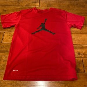 Red Jordan Dri-fit shirt